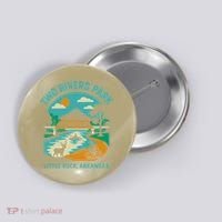 Two Rivers Park In Little Rock Arkansas Bridge View Gift Button thumb 0