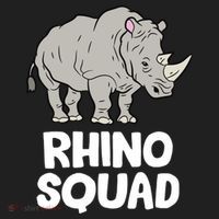 Team Rhino Rhino Squad Love Rhinoceros Gift Hat thumb 2
