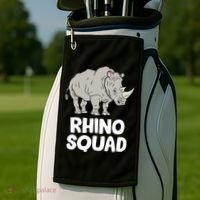 Team Rhino Rhino Squad Love Rhinoceros Gift Golf Towel thumb 2