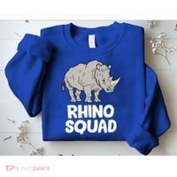 Team Rhino Rhino Squad Love Rhinoceros Gift Sweatshirt thumb 2