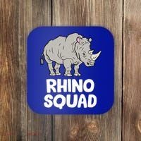 Team Rhino Rhino Squad Love Rhinoceros Gift Coaster thumb 0