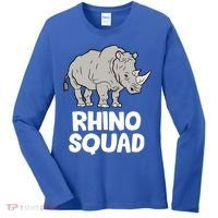 Team Rhino Rhino Squad Love Rhinoceros Gift Women's Long Sleeve Shirt thumb 0
