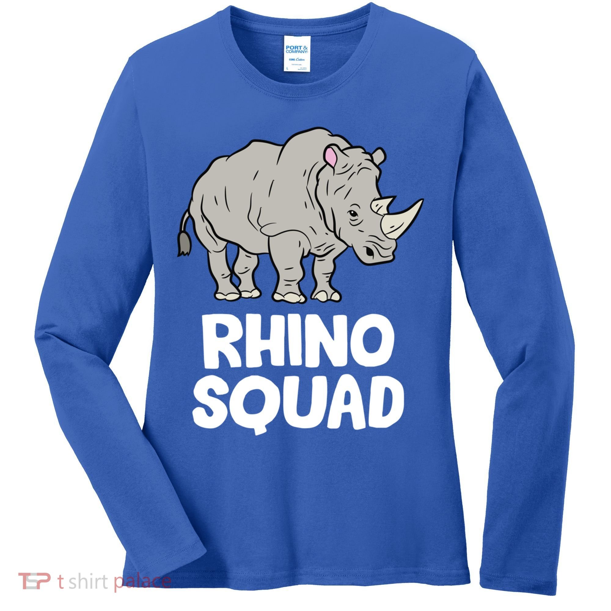 Team Rhino Rhino Squad Love Rhinoceros Gift Women's Long Sleeve Shirt