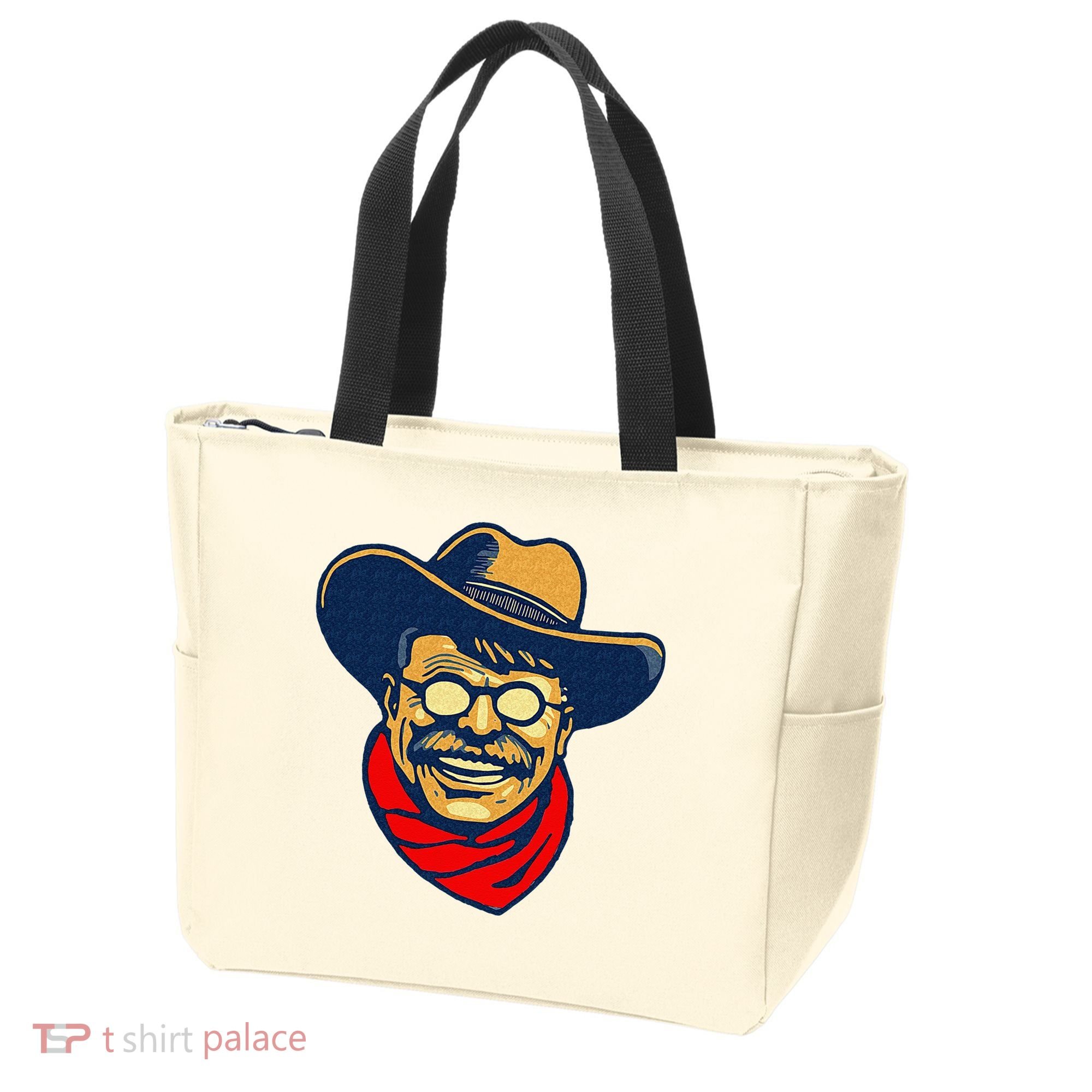 Teddy Roosevelt Rough Rider American National Parks Retro Tote Bag