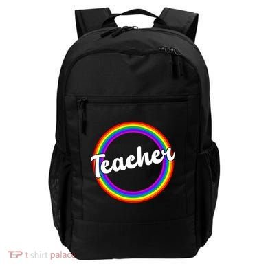 Teacher Rainbow Retro Gift For Teacher Backpack