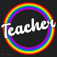 Teacher Rainbow Retro Gift For Teacher Beanie thumb 2