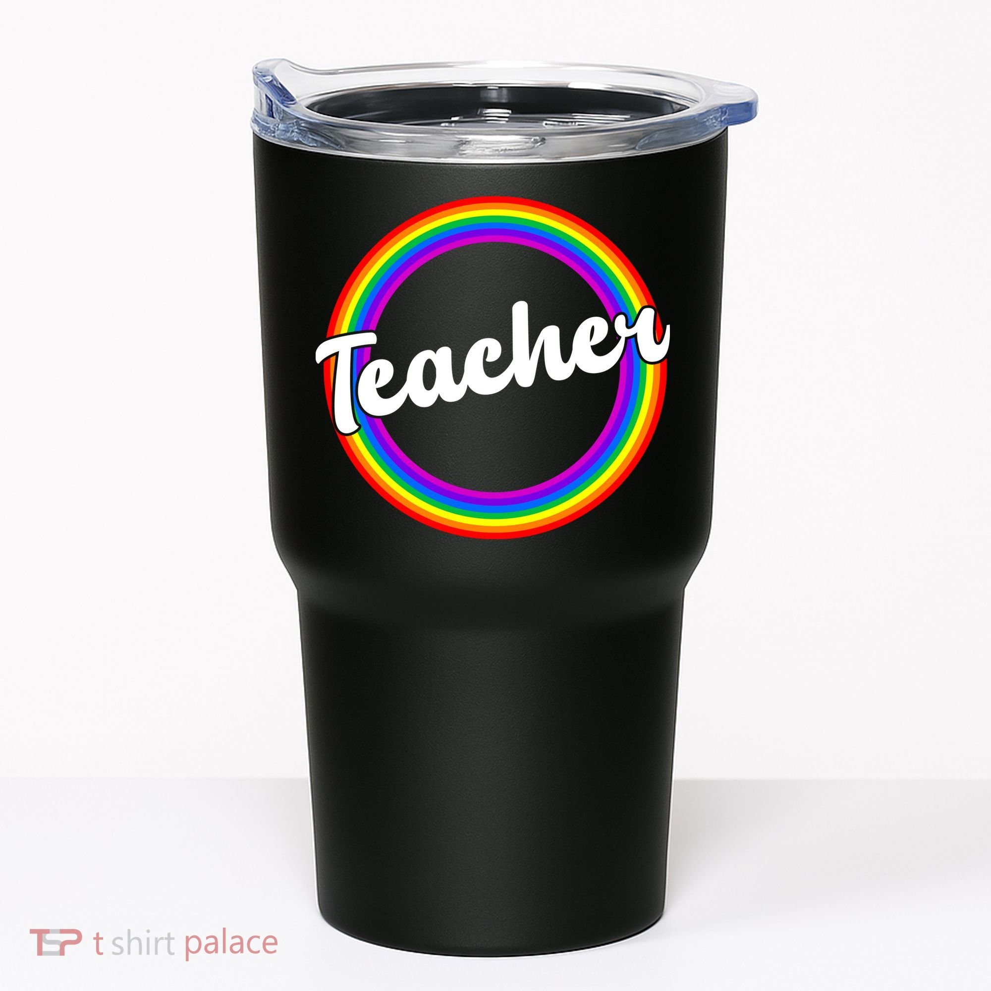 Teacher Rainbow Retro Gift For Teacher Tumbler