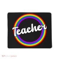 Teacher Rainbow Retro Gift For Teacher Mousepad thumb 0