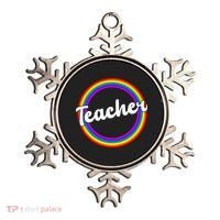 Teacher Rainbow Retro Gift For Teacher Ornament thumb 0
