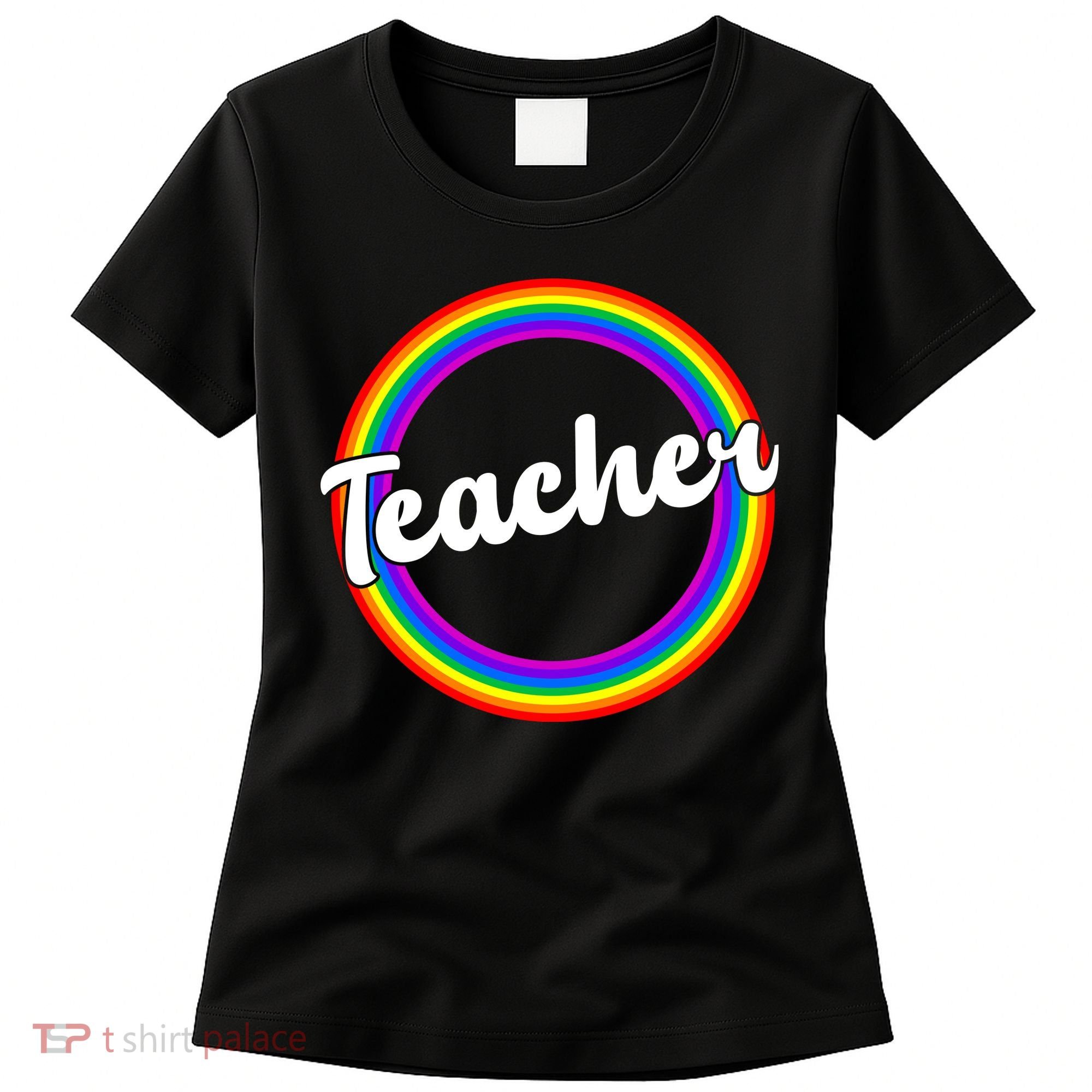 Teacher Rainbow Retro Gift For Teacher Women's T-Shirt