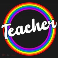 Teacher Rainbow Retro Gift For Teacher Kids Sweatshirt thumb 2