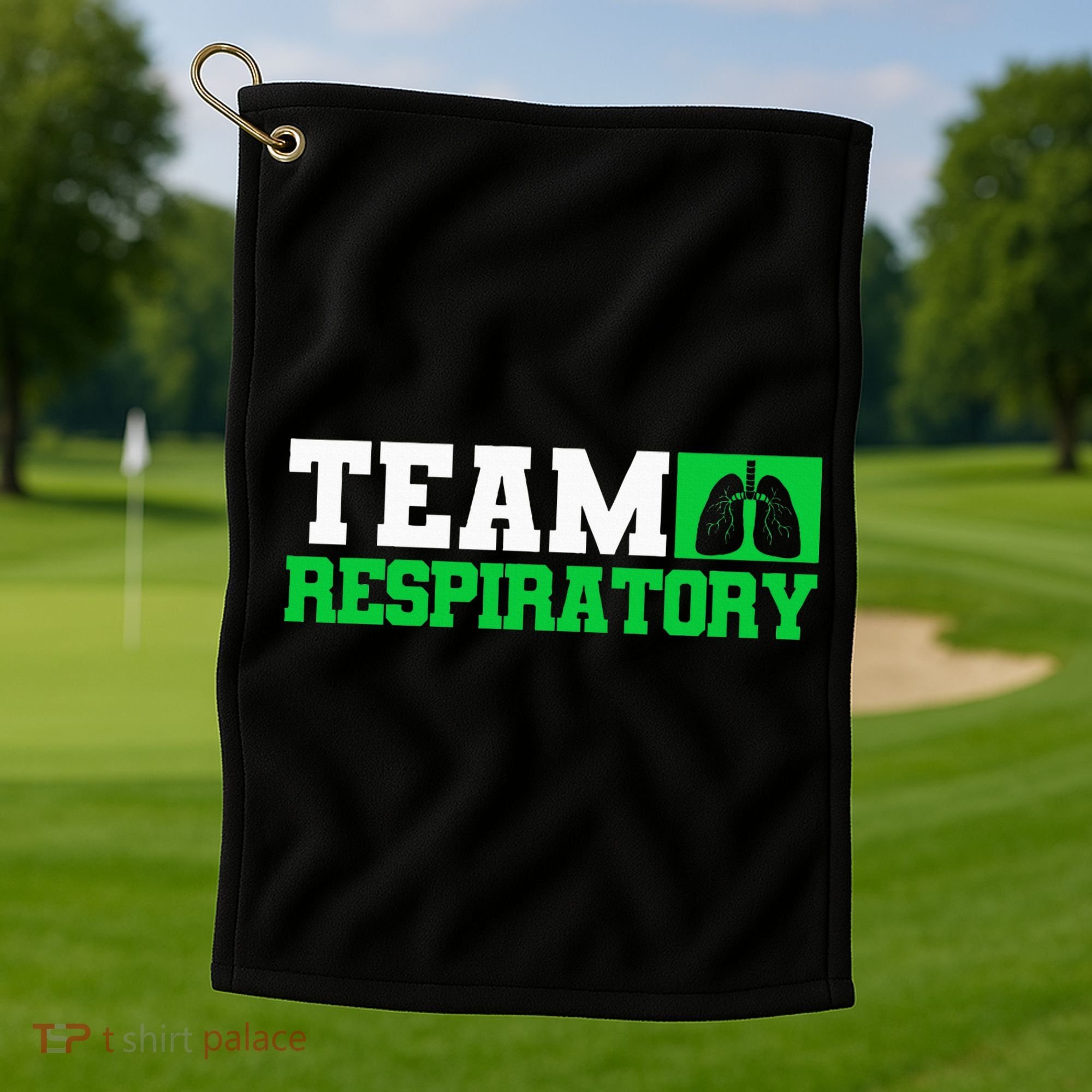 Team Respiratory Respirotary Therapist funny Golf Towel