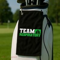 Team Respiratory Respirotary Therapist funny Golf Towel thumb 2