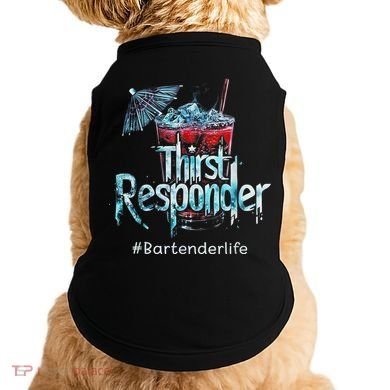 Thirst Response Responder Funny Bartender Mixologists Doggie Tank