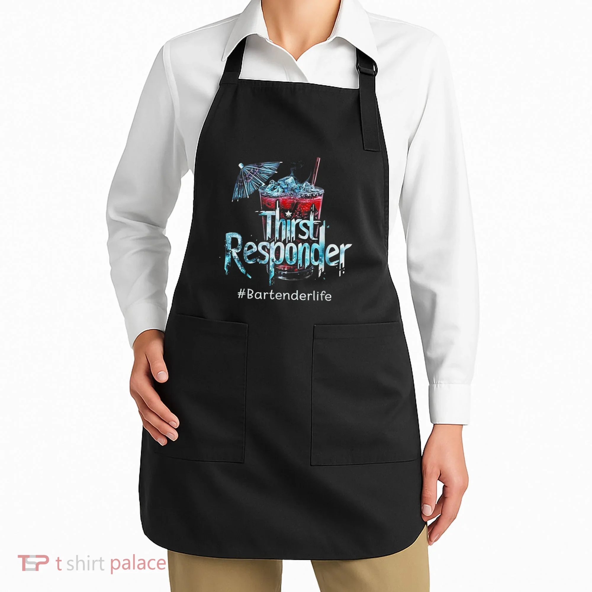 Thirst Response Responder Funny Bartender Mixologists Apron