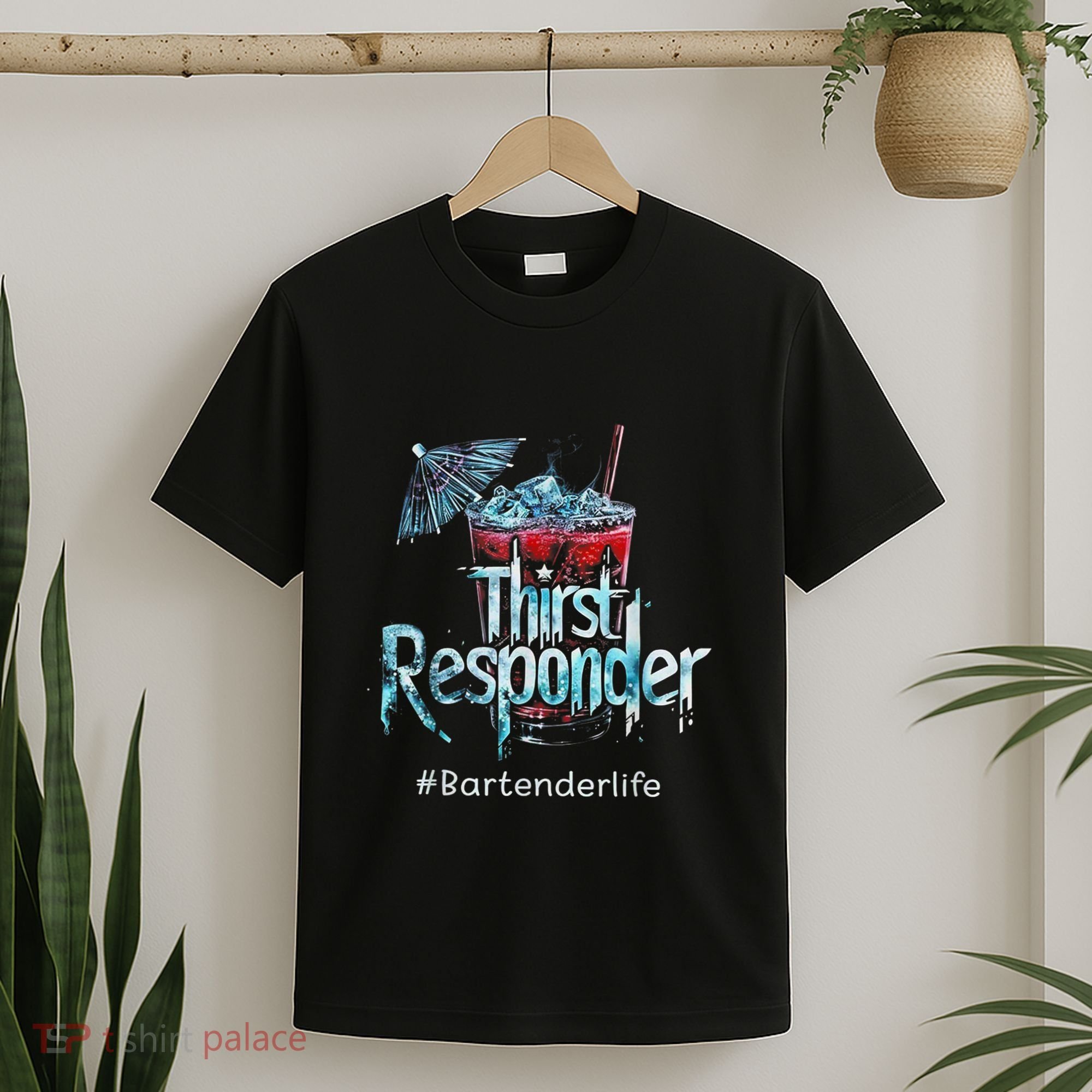 Thirst Response Responder Funny Bartender Mixologists T-Shirt