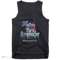 Thirst Response Responder Funny Bartender Mixologists Tank Top thumb 0