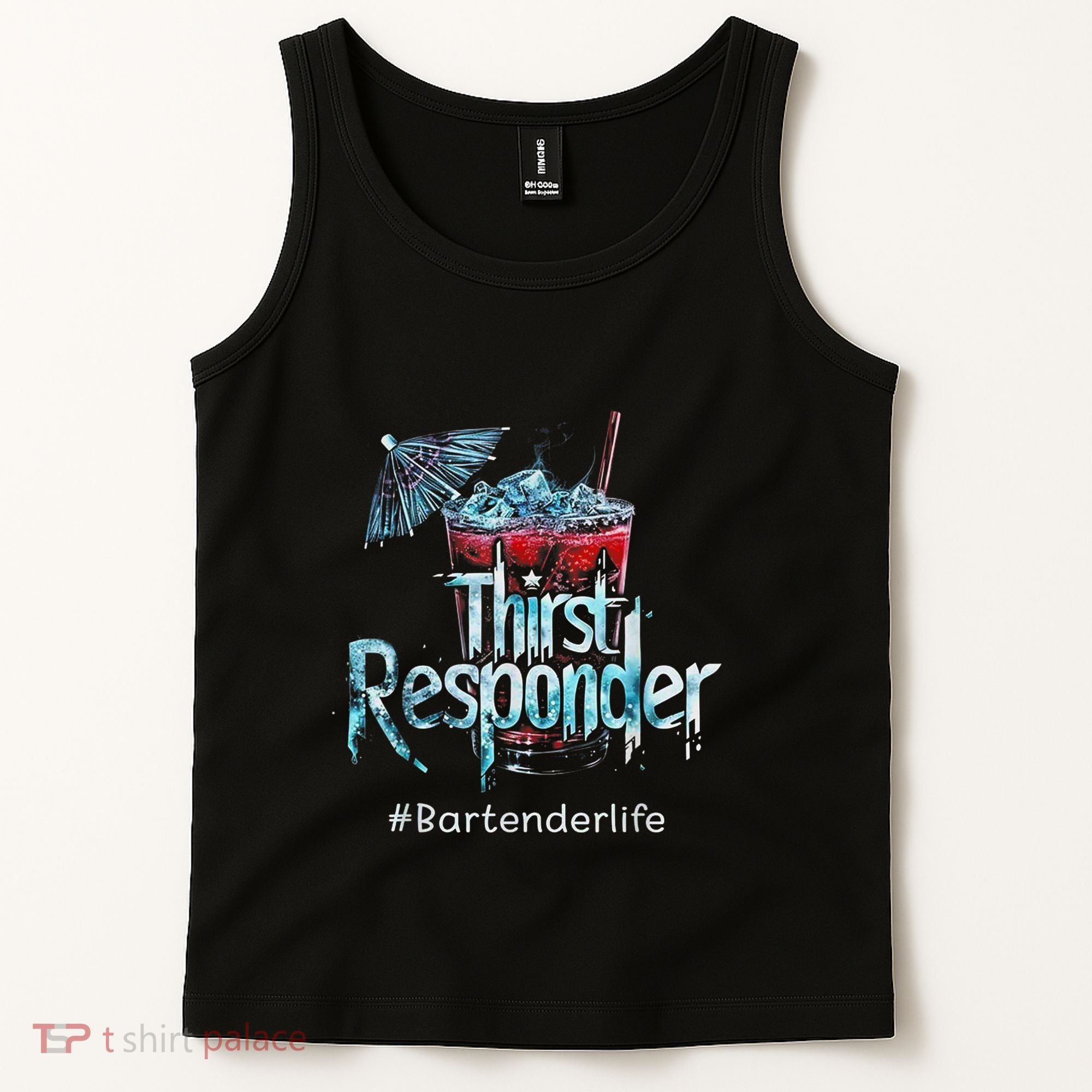 Thirst Response Responder Funny Bartender Mixologists Tank Top