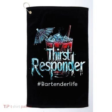 Thirst Response Responder Funny Bartender Mixologists Golf Towel
