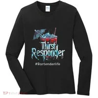 Thirst Response Responder Funny Bartender Mixologists Women's Long Sleeve Shirt thumb 0