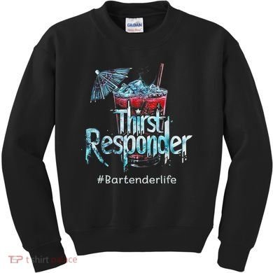 Thirst Response Responder Funny Bartender Mixologists Kids Sweatshirt
