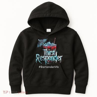 Thirst Response Responder Funny Bartender Mixologists Kids Hoodie