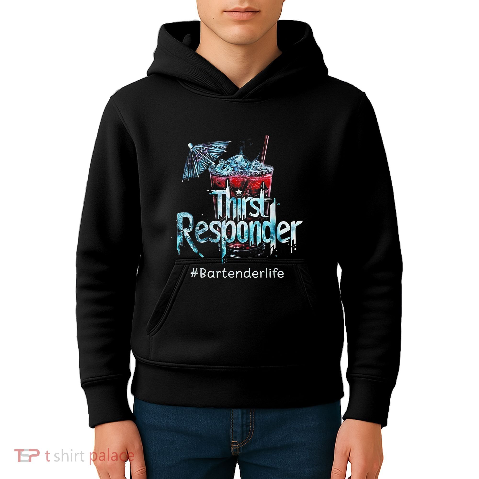 Thirst Response Responder Funny Bartender Mixologists Kids Hoodie
