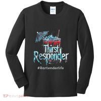 Thirst Response Responder Funny Bartender Mixologists Kids Long Sleeve Shirt thumb 0