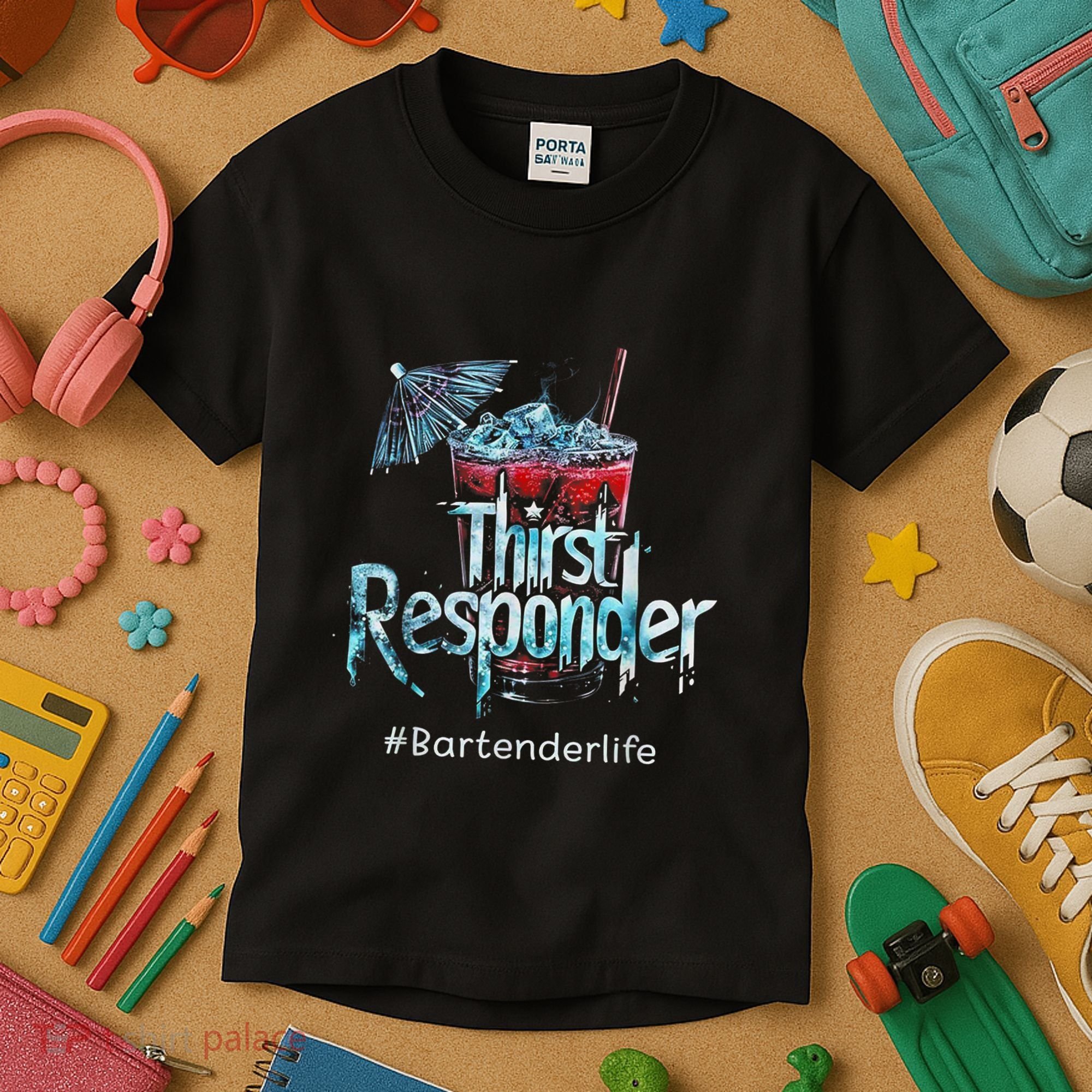 Thirst Response Responder Funny Bartender Mixologists Kids T-Shirt