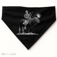 Teddy Roosevelt Riding A Bull Moose USA-Made Doggie Bandana thumb 0