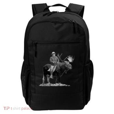 Teddy Roosevelt Riding A Bull Moose Backpack