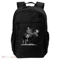 Teddy Roosevelt Riding A Bull Moose Backpack thumb 0
