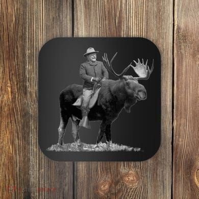 Teddy Roosevelt Riding A Bull Moose Coaster