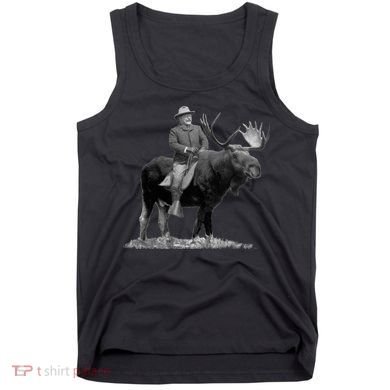 Teddy Roosevelt Riding A Bull Moose Tank Top