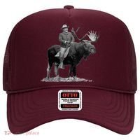 Teddy Roosevelt Riding A Bull Moose Hat thumb 0