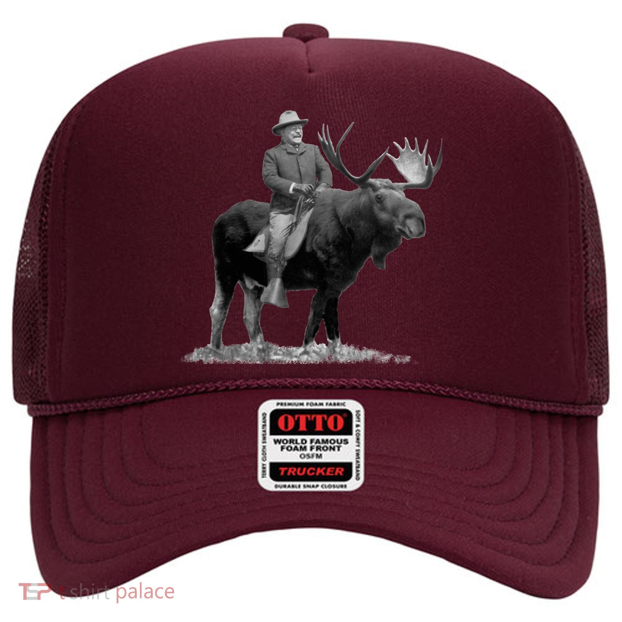 Teddy Roosevelt Riding A Bull Moose Hat