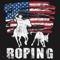 Team Roping Roper Usa American Flag Header Heeler Horse Women's Hoodie thumb 2