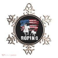 Team Roping Roper Usa American Flag Header Heeler Horse Ornament thumb 0