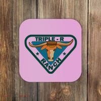 Triple R Ranch Western Cowboy Cowgirl Coaster thumb 0