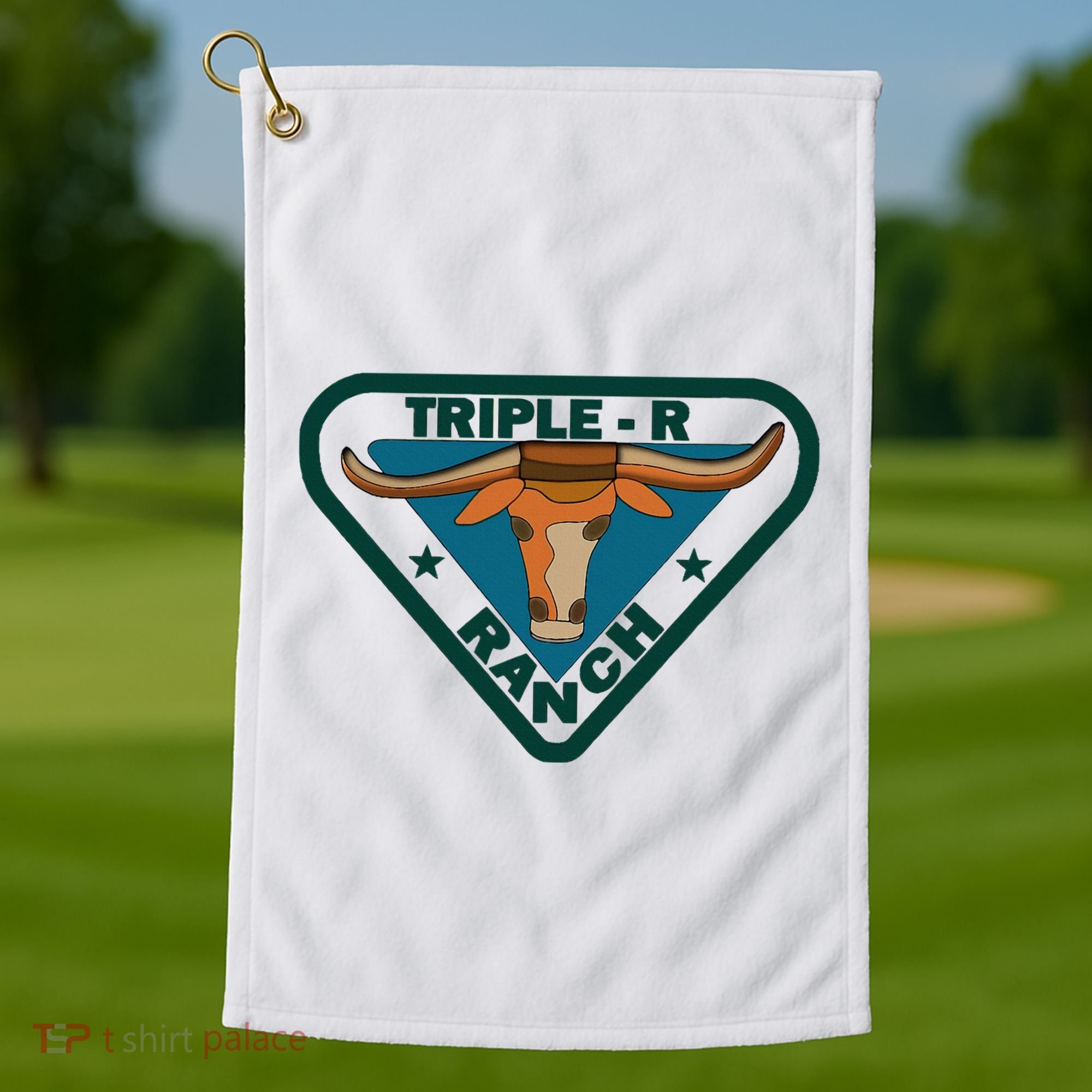 Triple R Ranch Western Cowboy Cowgirl Golf Towel