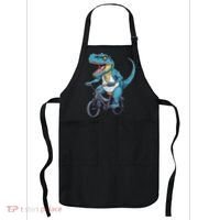 T Rex Riding Bike Funny Bicycle Rider Cycling Dinosaur Apron thumb 0