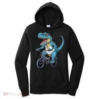 T Rex Riding Bike Funny Bicycle Rider Cycling Dinosaur Women's Hoodie thumb 0