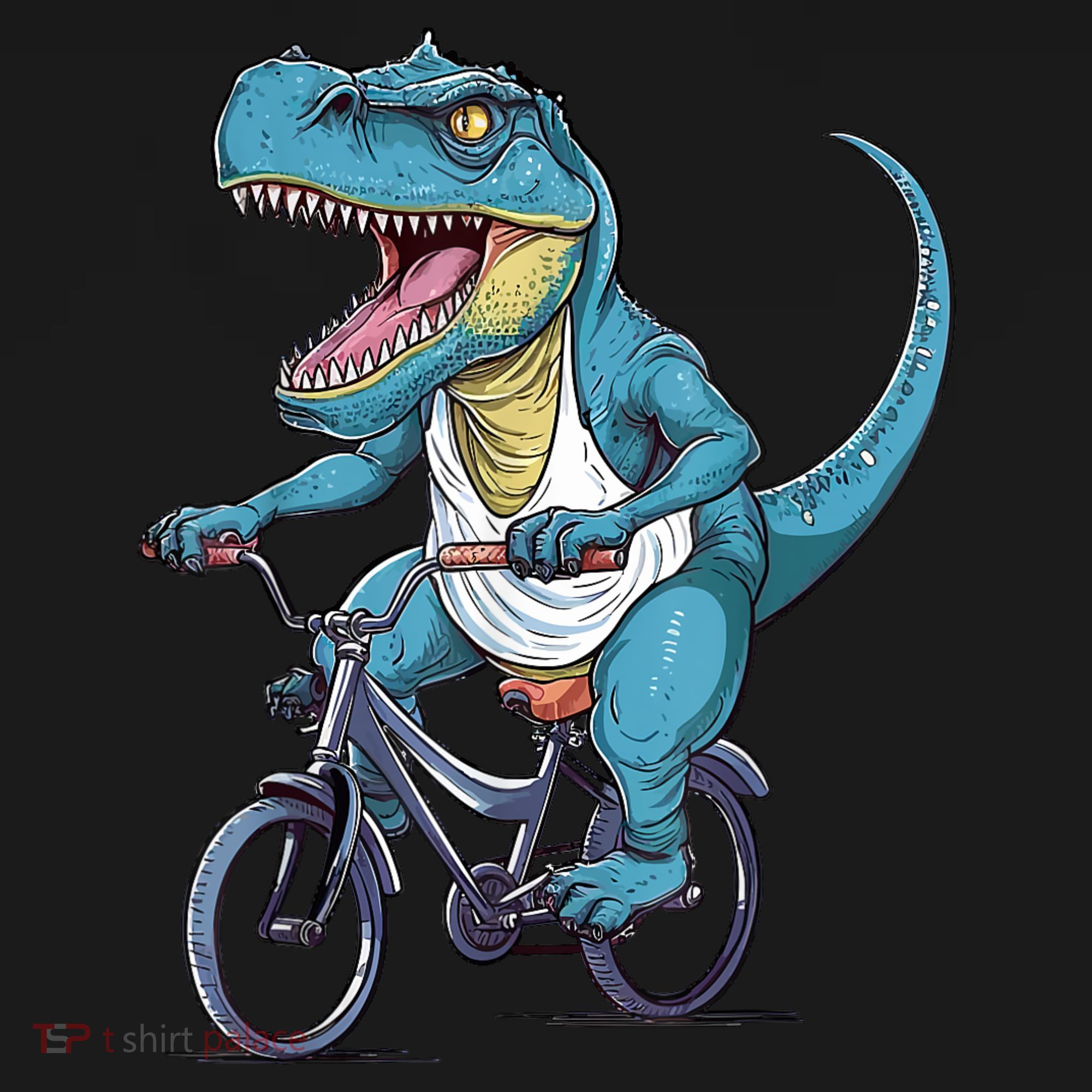 T Rex Riding Bike Funny Bicycle Rider Cycling Dinosaur Women's Hoodie