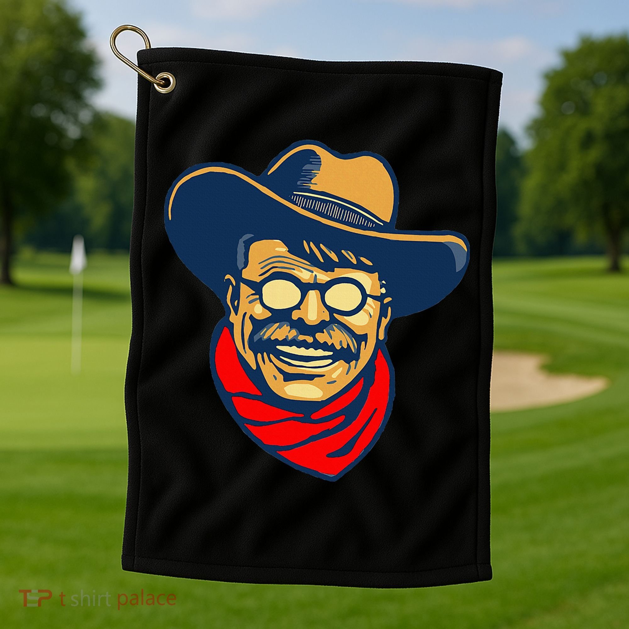 Teddy Roosevelt Rough Rider American National Parks Retro Golf Towel