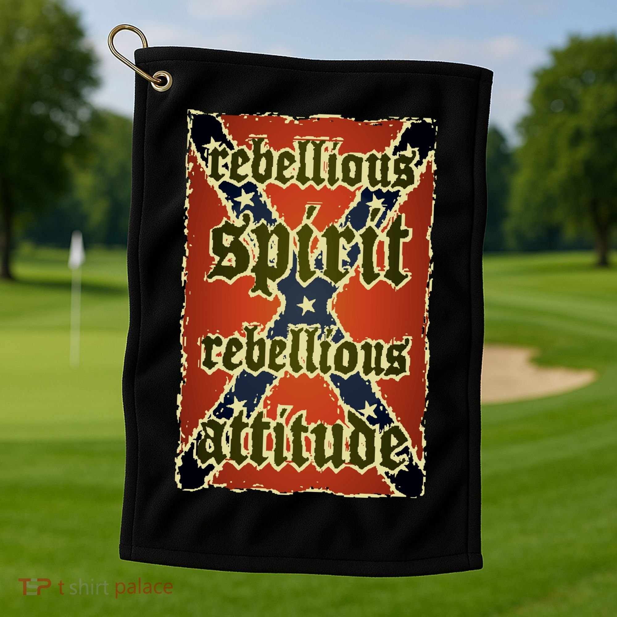 Texas Rebellious Spirit Attitude Golf Towel