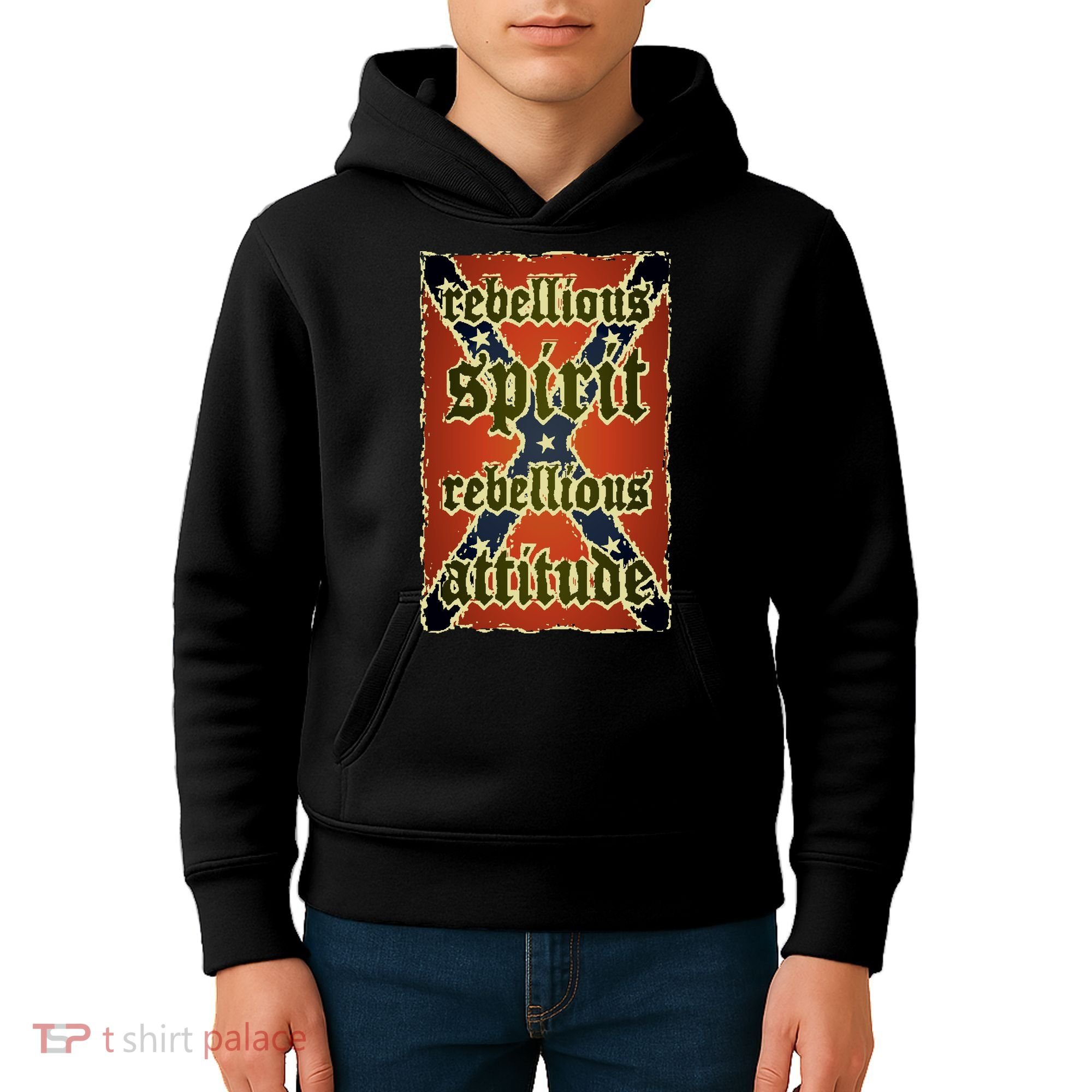 Texas Rebellious Spirit Attitude Kids Hoodie