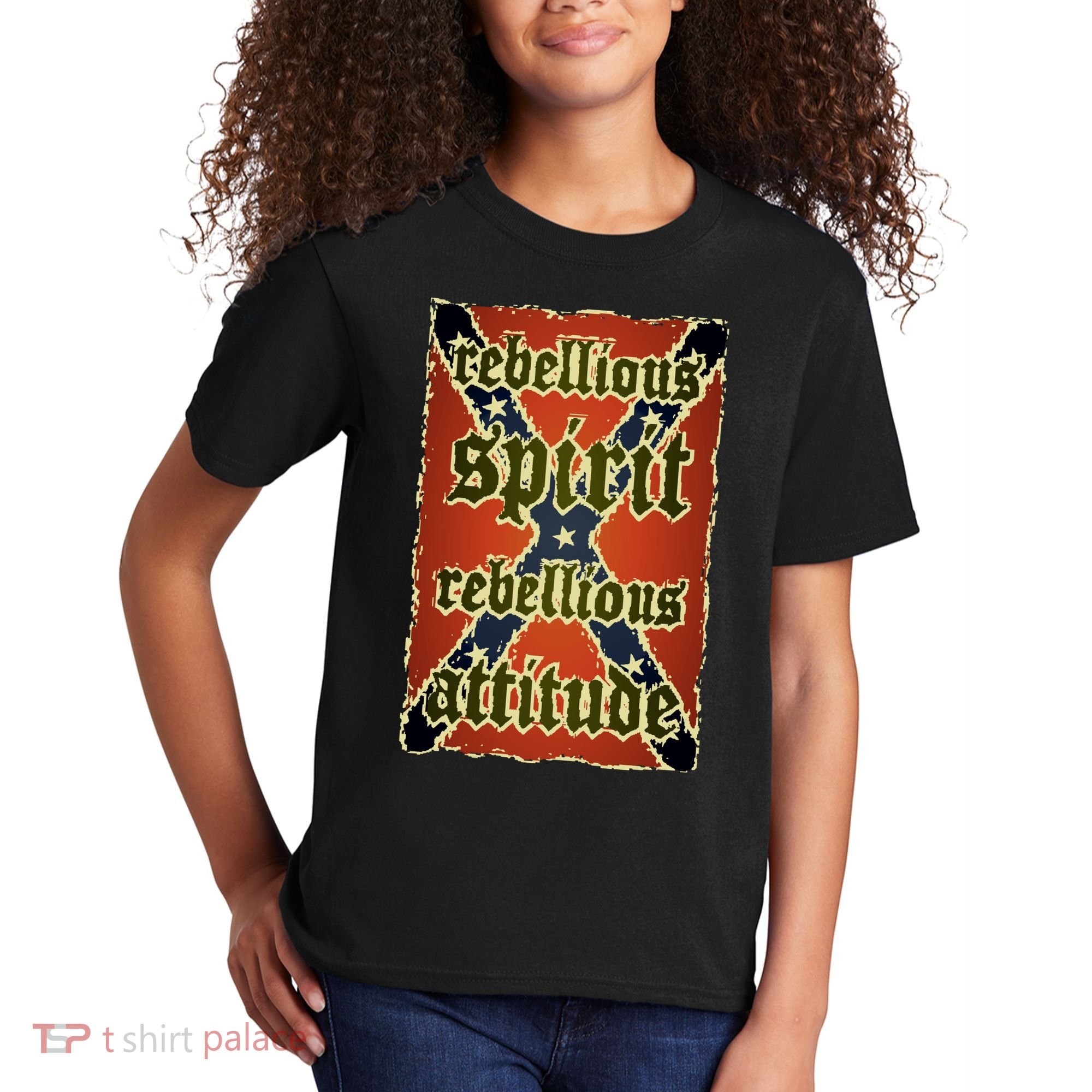 Texas Rebellious Spirit Attitude Kids T-Shirt
