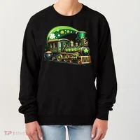 Train Railroad St Patricks Day Train Women's Sweatshirt thumb 0