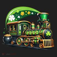 Train Railroad St Patricks Day Train Women's Sweatshirt thumb 2