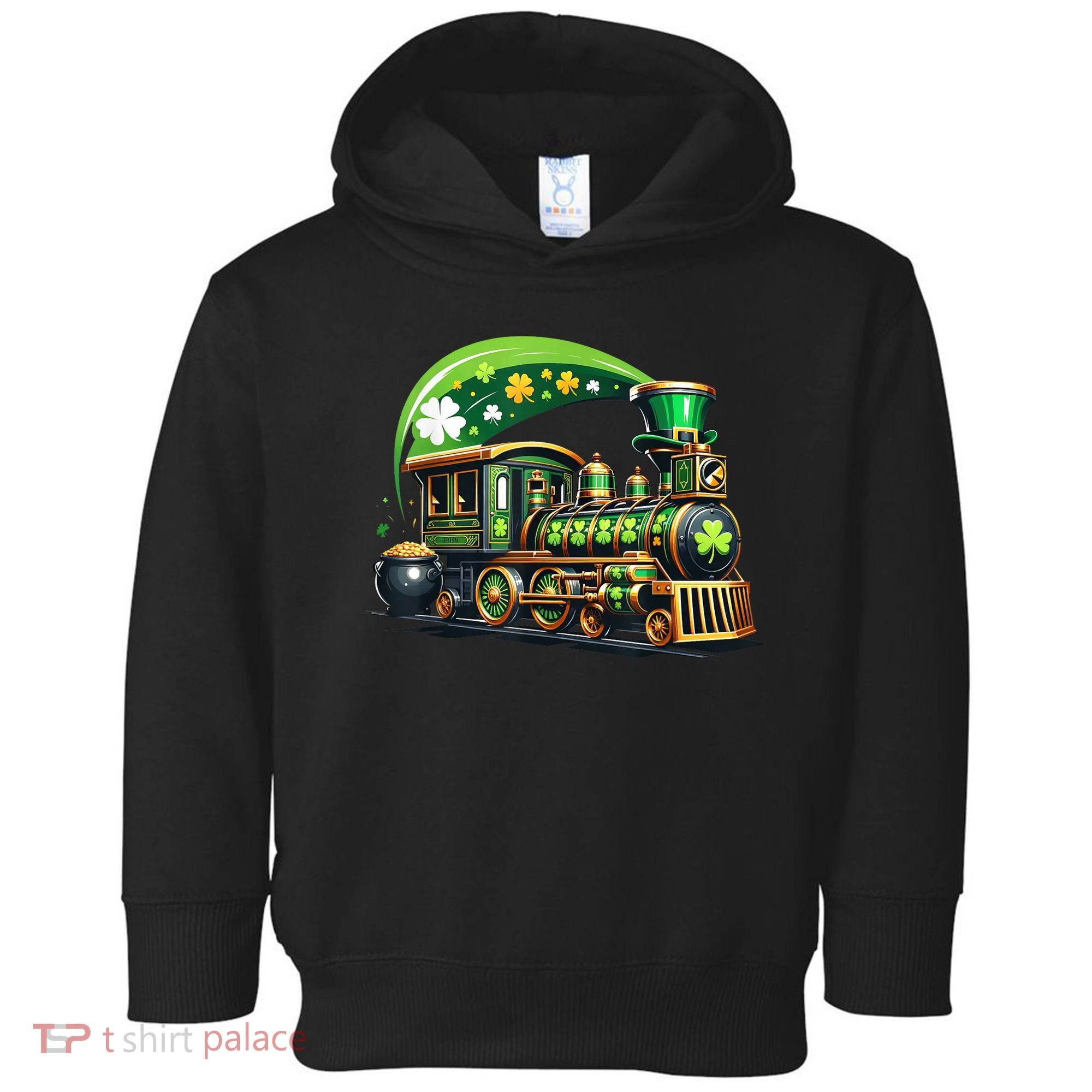 Train Railroad St Patricks Day Train Toddler Hoodie